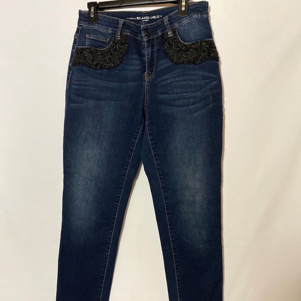 Chico Jeans with black lace Size O